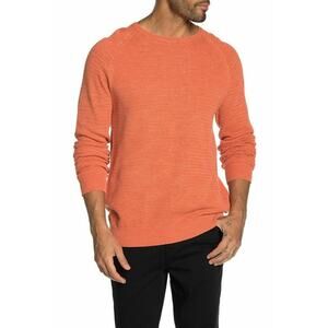 Weatherproof Crew Neck Raglan Sleeve Knit Sweater Size L - Orange
